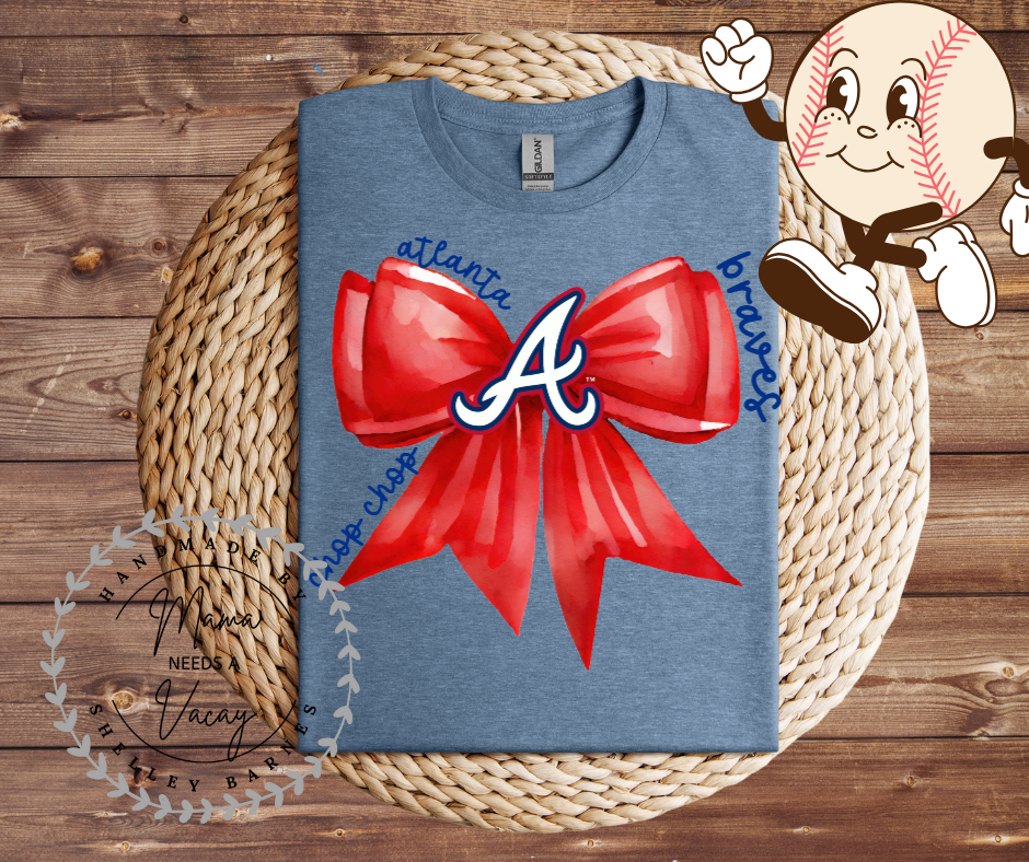 Braves Red Bow Tee