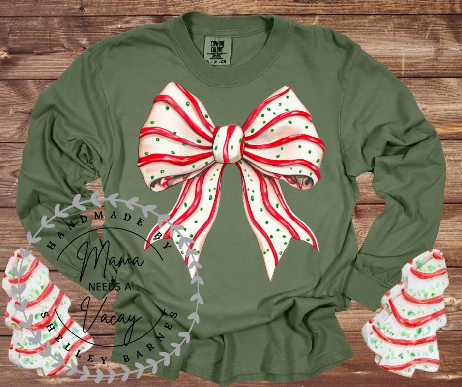 Christmas Tree Cake Bow