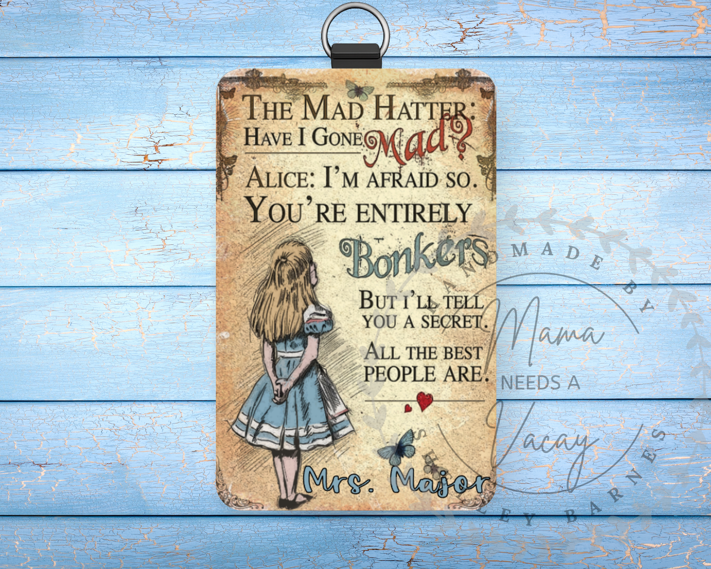 Alice in Wonderland ID Badge Holder
