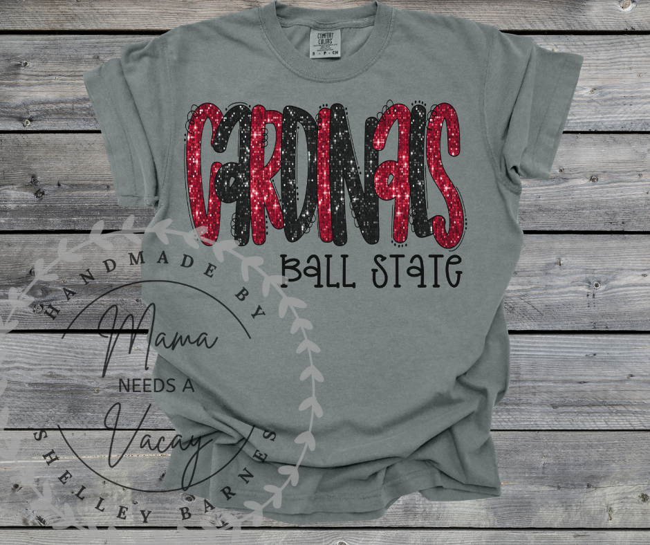 Ball State Cardinals Glitter