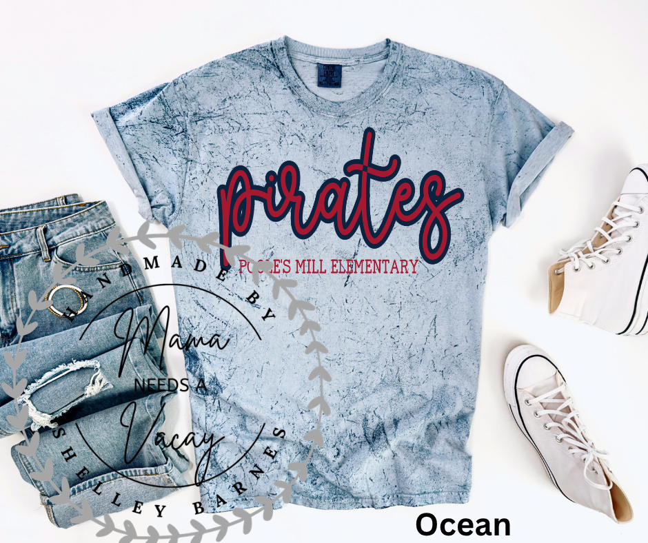 Script Mascot Marble Tee