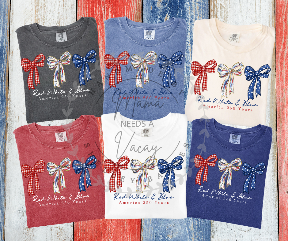 Red White Blue Bows