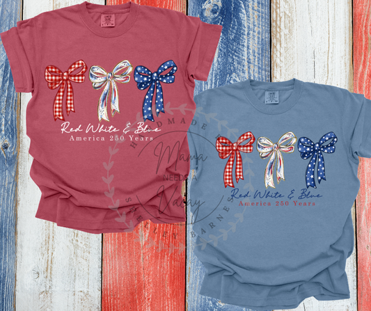 Red White Blue Bows