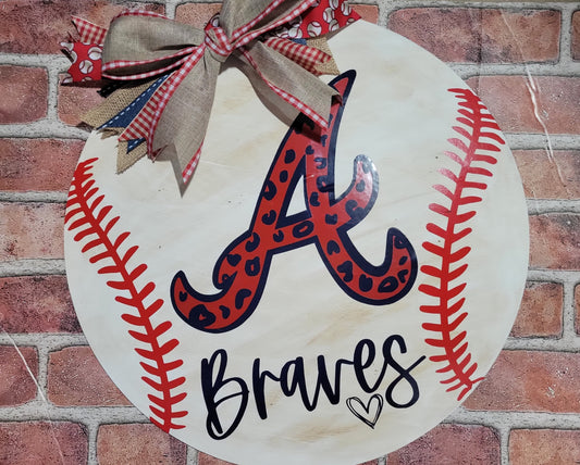 Custom Braves Wood Sign