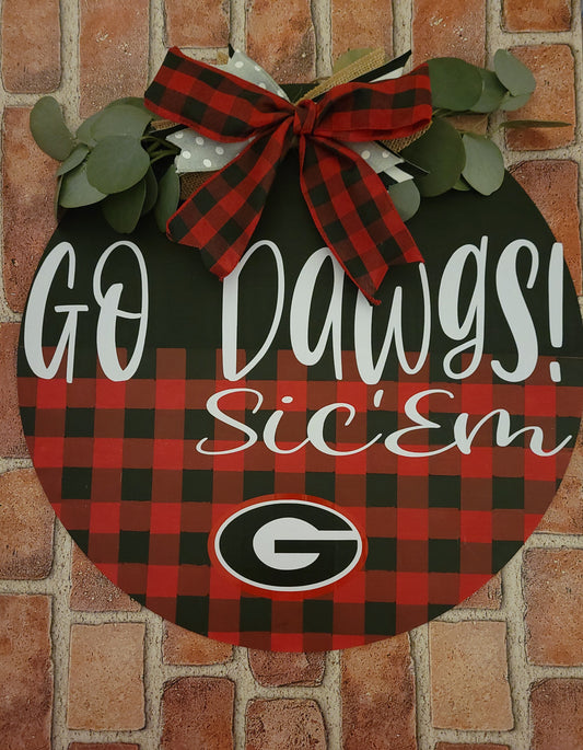 Go Dawgs Wood Sign