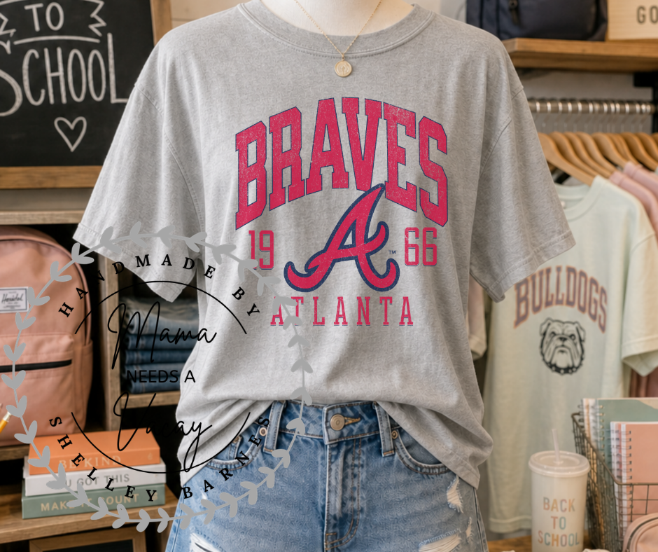 Braves Vintage Collegiate Tee