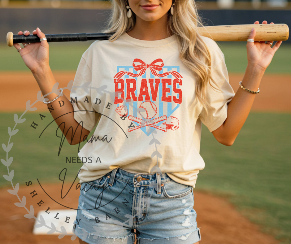 Braves Vintage Bow Tee