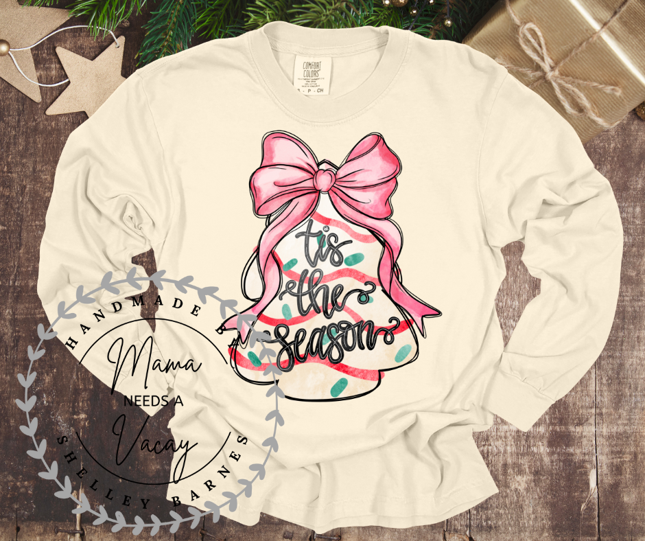 Tis The Season Christmas Tree Cake