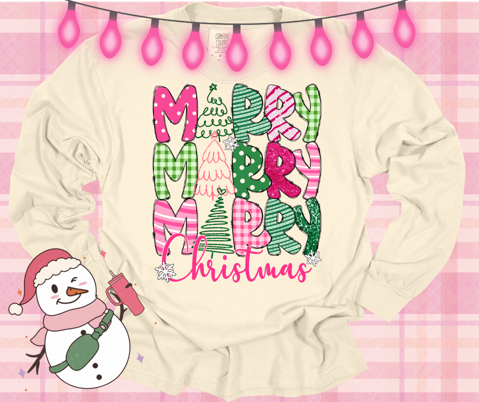 Merry Pink Christmas Tee