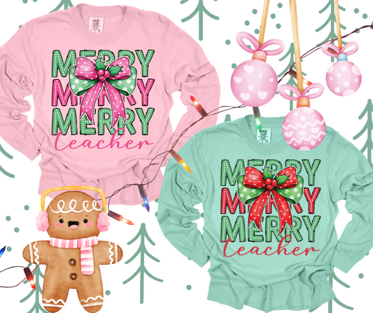 Merry Teacher Tee