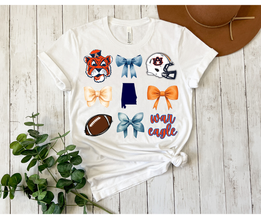 SEC Gameday TShirt Auburn Bows