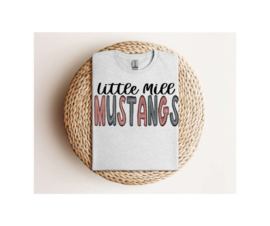 Mustangs Handdrawn Font Tee