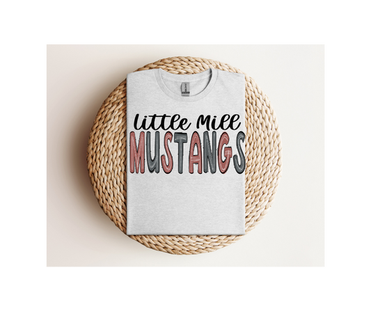 Mustangs Handdrawn Font Tee