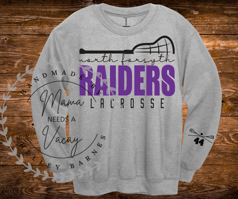 Raiders Lacrosse with stick