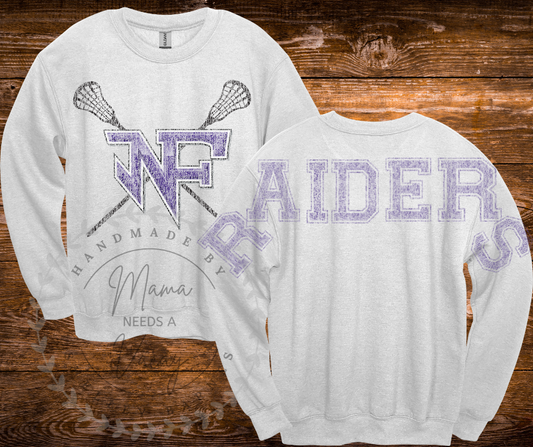 Raiders Distressed Crew Full Front