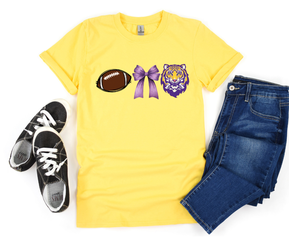 SEC Gameday TShirt LSU Small Bows