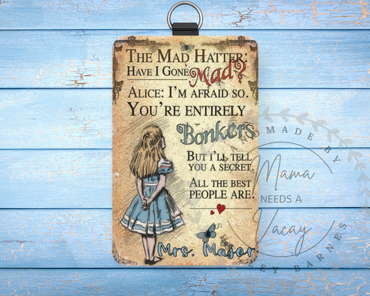 Alice in Wonderland ID Badge Holder