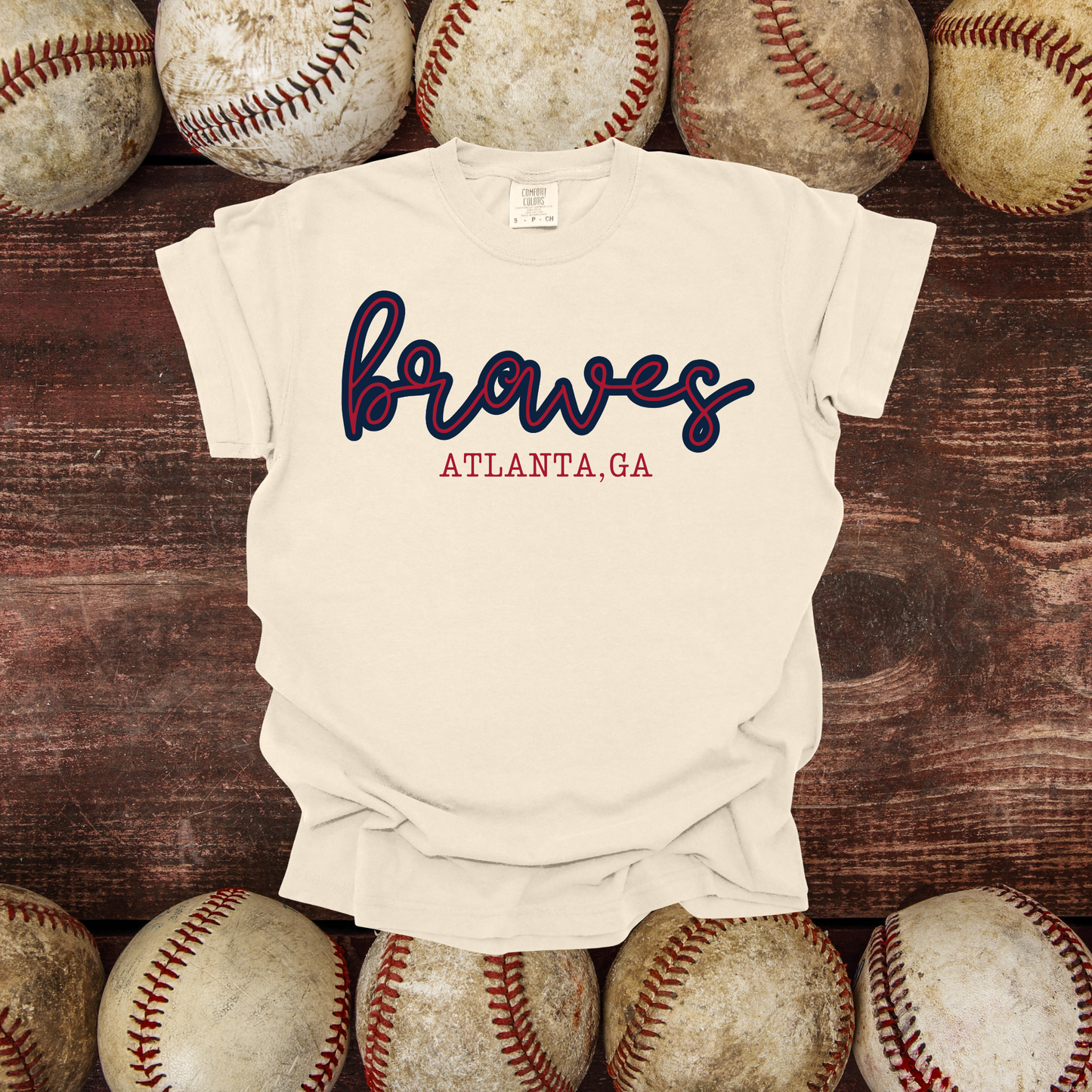 Braves script Tee