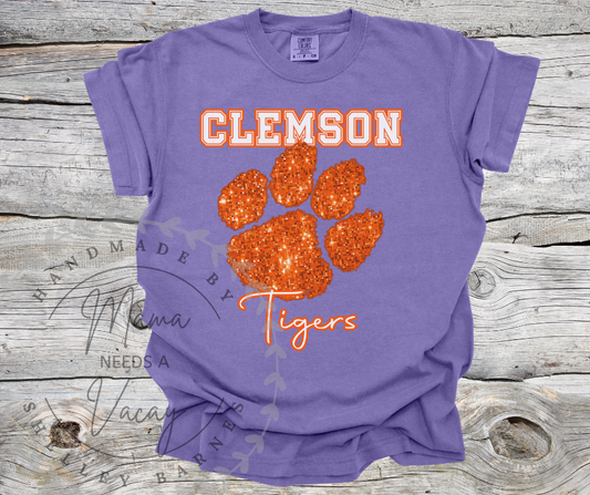 Clemson Glitter Tee