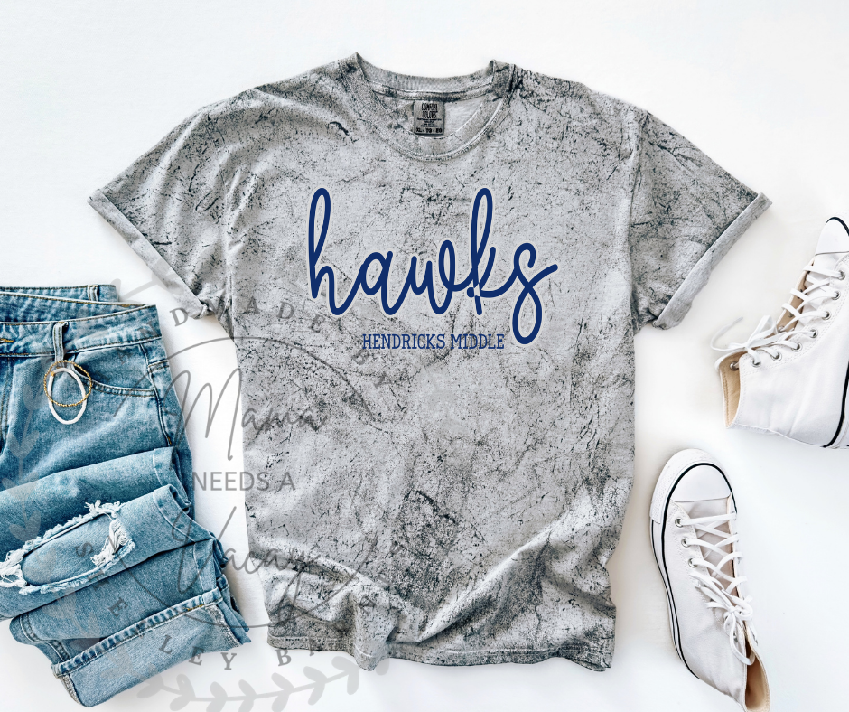 Script Mascot Marble Tee