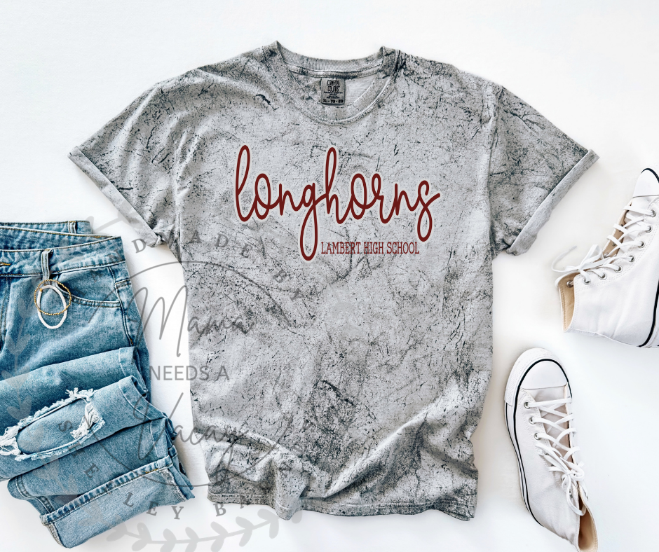 Script Mascot Marble Tee