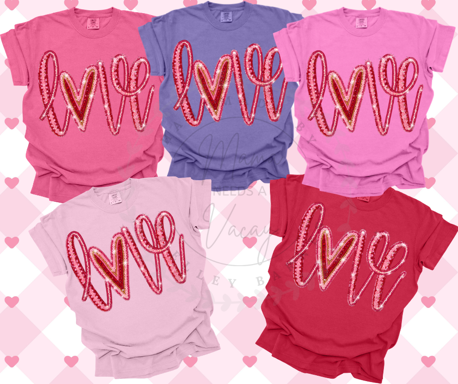 Faux Sparkle Love
