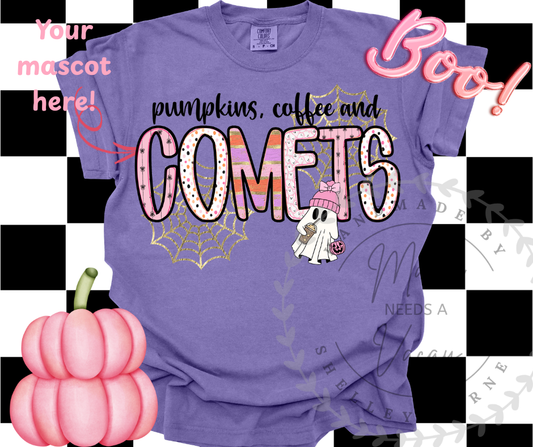 Pumpkins and Coffee Mascot Tee