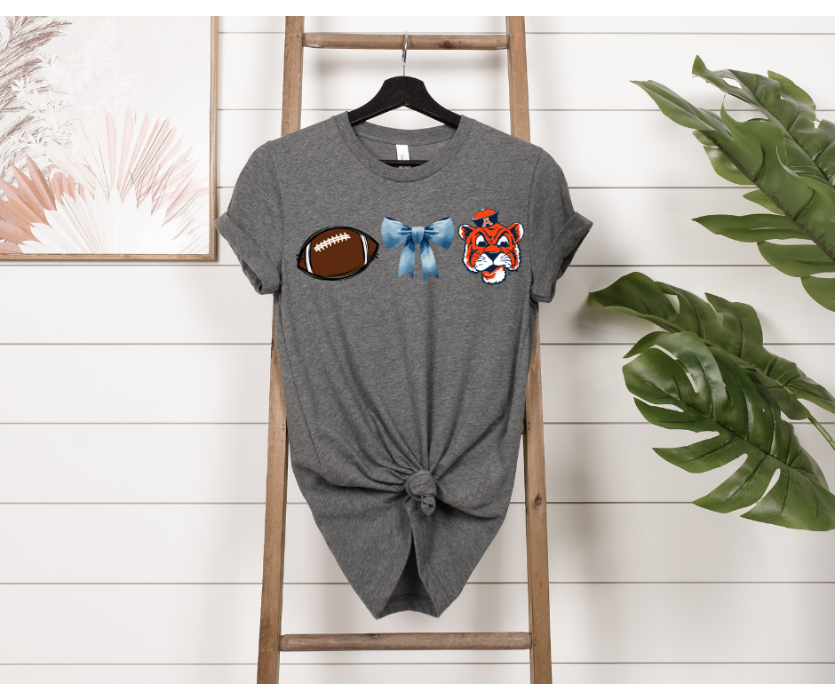 SEC Gameday TShirt Auburn Small Bows