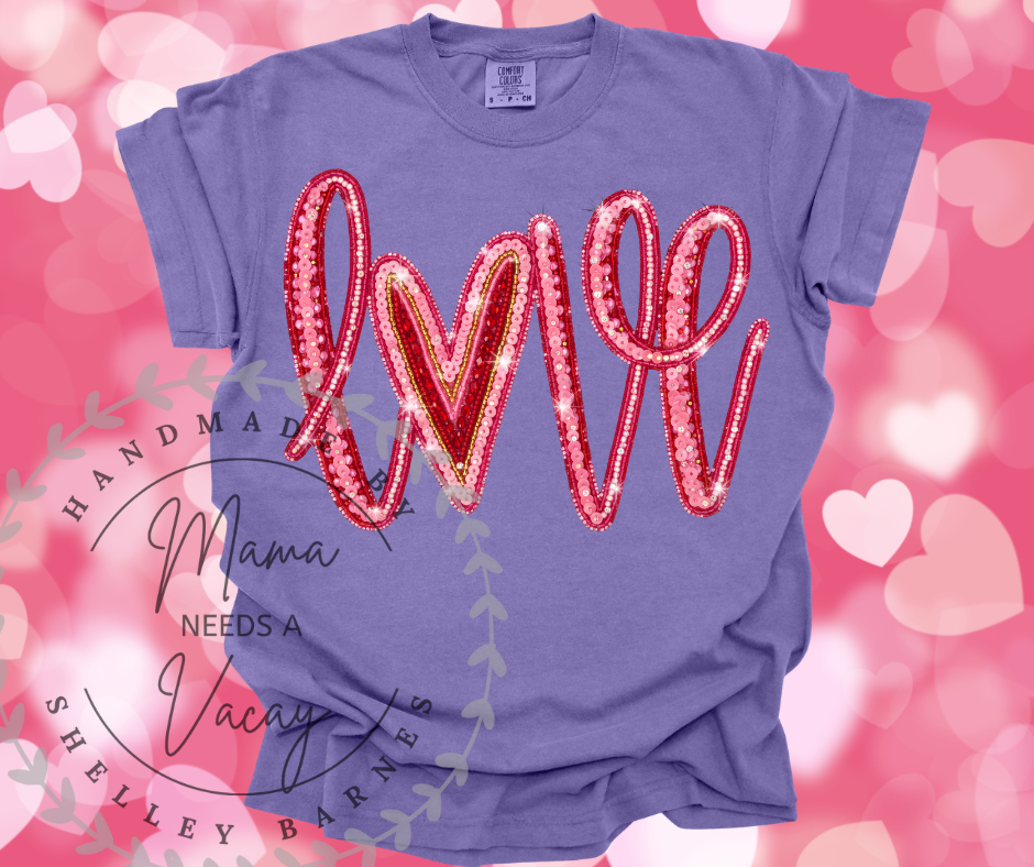 Faux Sparkle Love